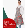 APRONNER Cozy Adjustable Cross Back Aprons for Women with Pockets