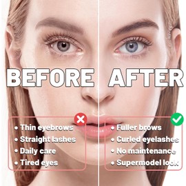 Lash Lift and Brow Lamination Kit, All in 1 Eyelash & Eyebrow Perm Kit,Semi-Permanent Perming Curling Lifting Lash Suppies,Eye Brow Lift