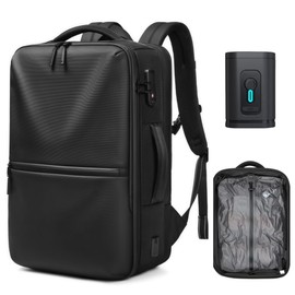 GLOAMFIORD Fiordpack, 70L Extra Large Vacuum Backpack Travel with Charging Port, Pump, Vacuum Seal Compression Backpack for 19" Laptop, Carrry on Luggage, Airline-Approved, Water-Resistant