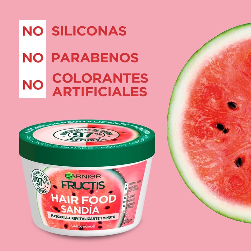 Kit Garnier Fructis Hair Food Sandía 2 pack de mascarilla