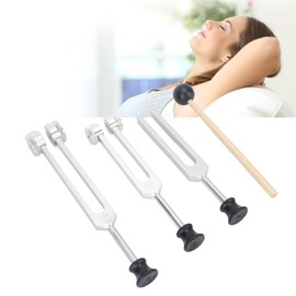 Instrumentos de diagnóstico, Instrumento de curación diapasón 256 Hz, Juego de diapasón de aleación de aluminio para el hogar (Plata)