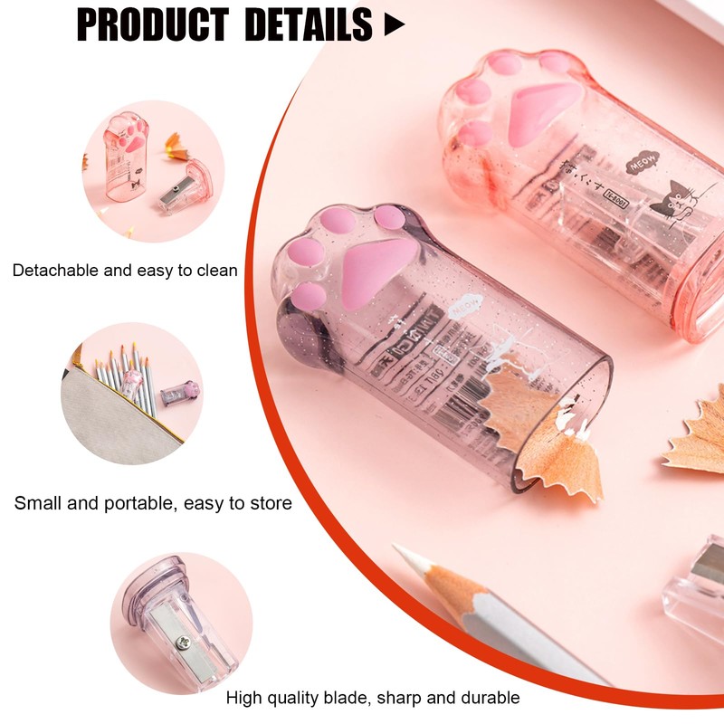 DHWEKU Pack of 2 Pencil Sharpener, Double Pencil Sharpener with