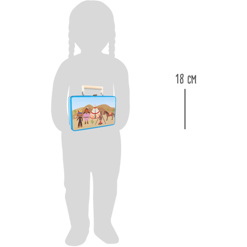 small foot 3922 Kinderkoffer Indianer-Set, mit Axt, Messer, Pfeil, Bogen,