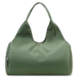 forestfish Yoga Gym Bag for Women with Shoes Compartment & Wet Dry Storage Pockets Lightweight Duffel Bag, Army Green, Medium