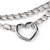Eigso Punk Gothic Necklace Chains and Heart PU Leather and