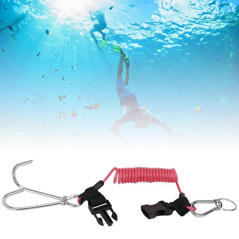 Stainless Steel Marine Sports Reef Double Hook with Spring Rope