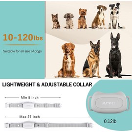 PATPET Dog Training Collar with Remote - Waterproof Dog Training Collar for 2 Dogs Small Medium Large Dogs with Beep, Vibration and 16 Levels Static - Grey