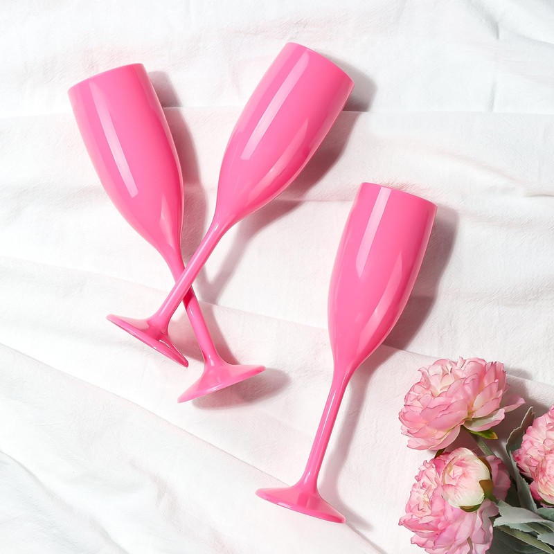 XUWAIDSGN Champagne Flute Acrylic Champagne Glasses Wedding Toasting Champagne Flute