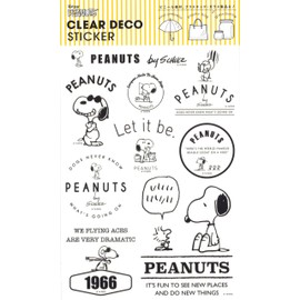 S&C Corporation Clear Deco Sticker Snoopy PWD38