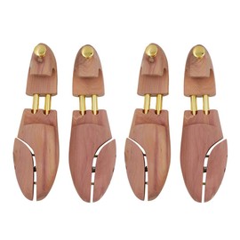 kilocircle Men's Red Cedar Shoe Tree with Twin Tubes 2PKS, Medium(Fits Shoe Sizes 9-10)
