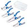 Speedwox Mini Pliers Set with Long Reach, 4-Piece Precision Slim