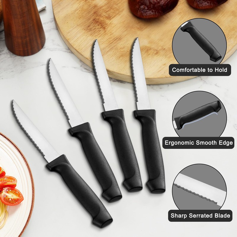 Pleafind 72-Pieces Silverware Set for 12, Flatware Set with Steak