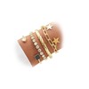 4 Pcs Gold Bracelet for Women, Dainty Sparkle Full Diamond