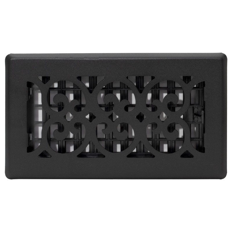 Decor Grates ST408 Scroll Design Floor Register, 4x8 Inches, Textured