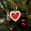 com-four® Christmas Tree Decoration, 27-Piece Wooden Pendant Set, Christmas Tree