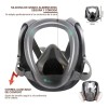 Máscara De Gas De Cara Completa Con Mascarilla Filtros 6800