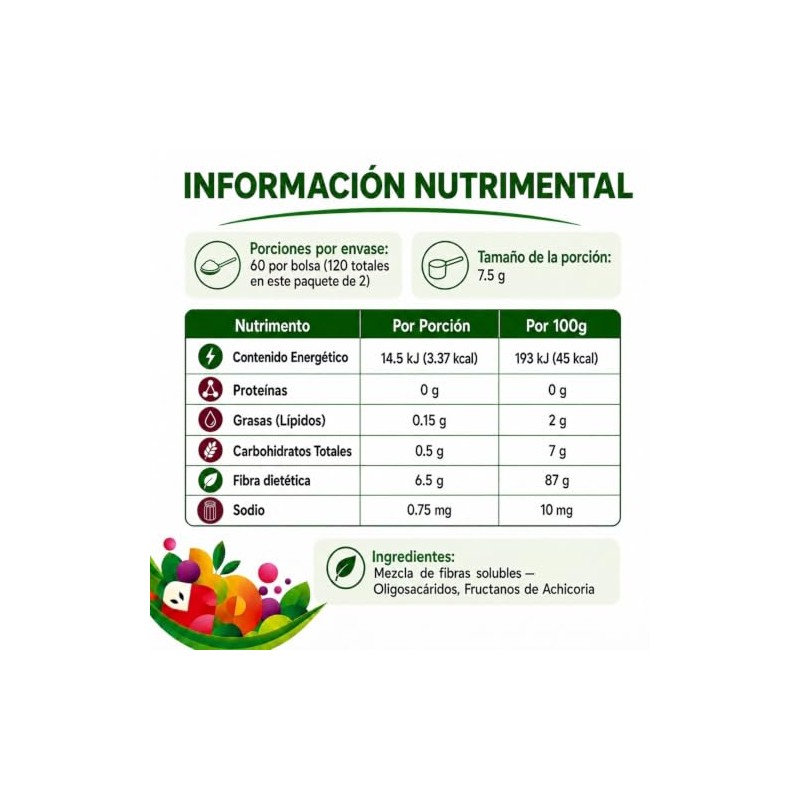 Prebian Probióticos y Prebióticos en Polvo Soluble Sin Sabor, 2