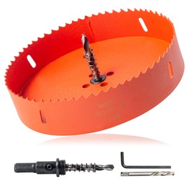 ZURPEMH 6-1/4 inch Hole Saw for Wood,Soft Metal,Drywall,Plasterboard and Plywood, Bi-Metal Hole Cutter with Pilot Drill Bit for Recessed Lights, Fiberglass, PVC Board and Vent Pipe