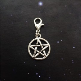 3pcs in Set Creative Pentagram Jewelry, Star Clip on Charm, for Making Jewelry Necklace and Bracelet, Witch Jewelry
