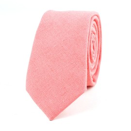 Elfeves Coarl Pink Mens Tie Awesome Quality Business Necktie for Wedding Party Groomsmen Guy