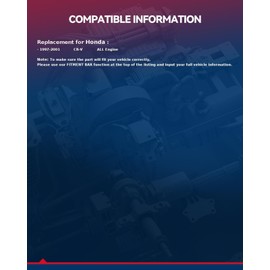 KAX Hydraulic Power Steering Rack and Pinion Compatible with Honda CR-V 1997 1998 1999 2000 2001 All Models Replace - 261776