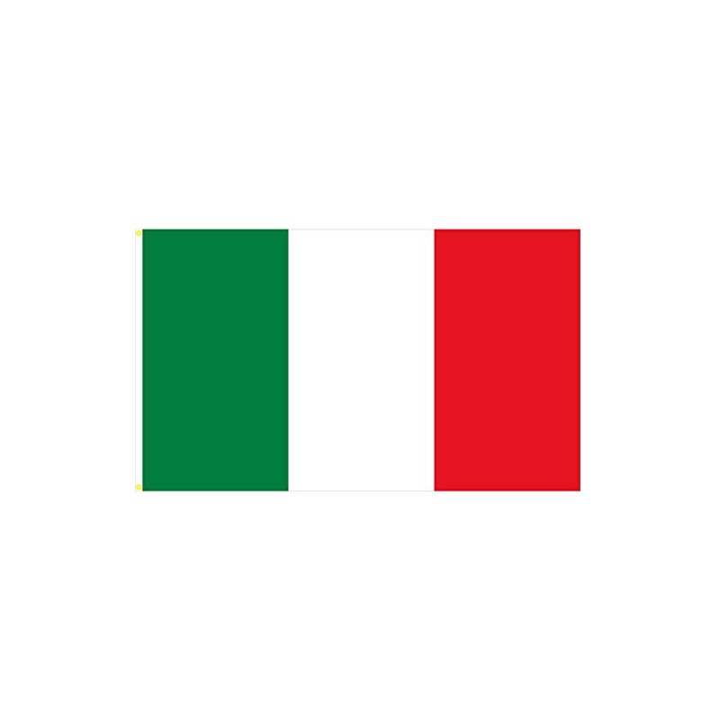 Italy Flag 150 x 90 cm with Eyelets Fabric 100