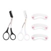 2 pieces stainless steel eyebrow trimmer scissors and 3 parts