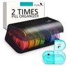Fullicon Large Capacity Pill Organizer, Secure Pill Case with Durable
