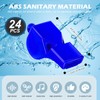 LIANGYUNZE Whistle, 24 Pcs Blue Professional Sport Whistle Set with