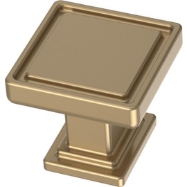 FRANKLIN BRASS Recessed Square (10-Pack) Cabinet Knobs Champagne Bronze Nobs for Dresser/Kitchen/Closet Door/Furniture | 1" Drawer Pulls/Handles P49575C-CZ-B