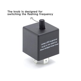 PA CF14 Adjustable Electronic LED Flasher Relay 3-PIN for Turn Signal EP35 Fix Compatible Kit