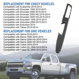 RUIANOMG 80994 Front Driver Side Armrest Repair Replacement For Chevy Avalanche Silverado Suburban Tahoe, Compatible with GMC Sierra Yukon 2010-2014, Black 27inch