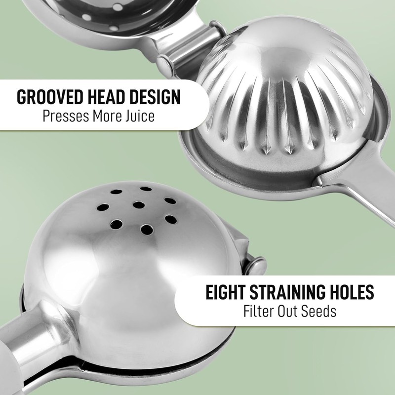 Zulay Kitchen Lemon Squeezer Stainless Steel with Premium Quality Heavy