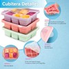 3 Piezas Bandejas Para Cubitos de Hielo,Cubitos Cuadrados de 3