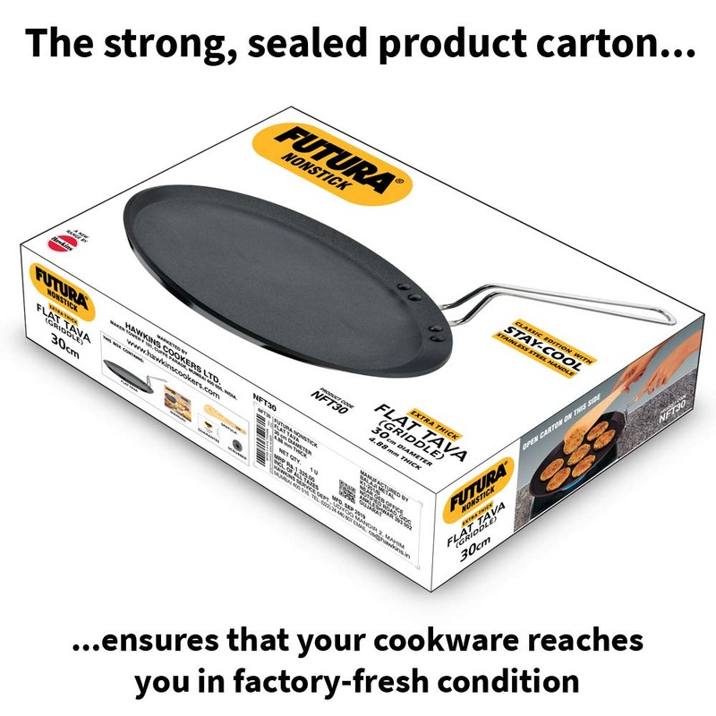 Hawkins Futura 30 cm Flat Tava, Non Stick Tawa with