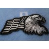 Ivamis Silver Eagle US Flag Facing Right Patriotic Iron on