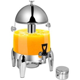 3.2 Gallon Stainless Steel Cold Beverage Dispenser - Iced Drink Dispensers with Fuel Holder - Commercial Juice Dispenser for Coffee Tea Milk with Stand & Spigot for Parties Buffet Catering