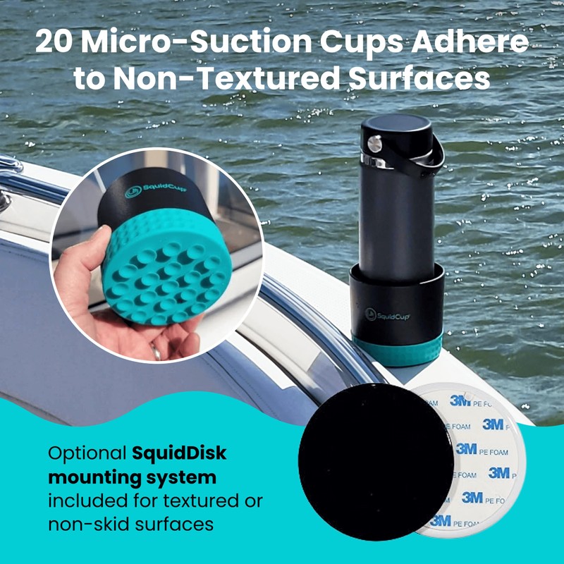 SquidCup Non-Tipping, Anti-Spill Cup Holder for Boats, Kayaks, SUPs, RVs,