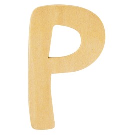 RAYHER HOBBY 6194500 Wooden Alphabet, 6 cm, P