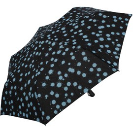 Knirps Slim Duomatic Paint Drops Pocket Umbrella, blue, Pocket umbrella