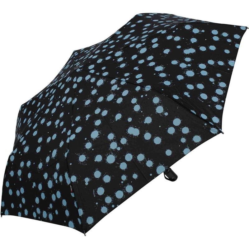 Knirps Slim Duomatic Paint Drops Pocket Umbrella, blue, Pocket umbrella