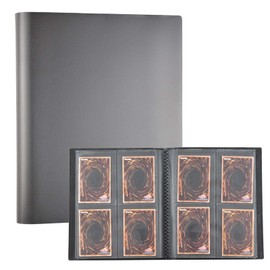 6KJFEIWG Card Case Trading Card Files (Holds 160 Cards), Card Binder, Trading Card Case File 4 Pockets (Black)