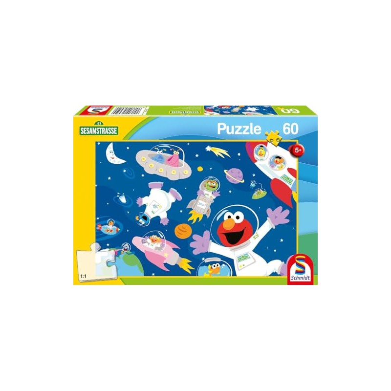 Schmidt Spiele 56459 Sesame Street In Space, 60 Pieces Children's