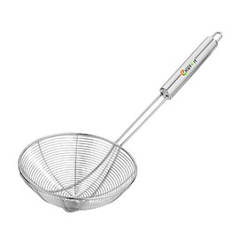 CHEFKIT Versatile Stainless Steel Spider Strainer/Skimmer/Ladle | Rust-Resistant Wire Mesh Frying Spoon | Long Handle, Heat-Resistant | Deep Fry & Boil Cooking Tool