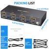 HDMI KVM Switch 2 Monitors 3 PC, 4K@60Hz Dual Monitor
