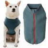 Gooby Zip Up Microfiber Fleece - Turquoise, X-Small