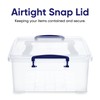 Superio Clear Storage Box with Lid, 22 Quart Plastic Container