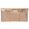 JNB Crushed Metallic Clutch, Rose Gold