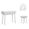 SogesHome Vanity Table Sets with Moveable Mirror and Padded Stool,