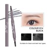 Long Lasting Waterproof Eyebrow Pencil Double Sided Shimmer (Black)